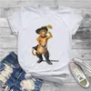 Kvinnors t-shirt omarbetar kvinnor kläder puss i stövlar film grafiska kvinnliga tshirts vintage gotiska lösa toppar tee kawaii flickor streetwearwomen '