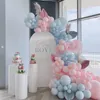 青い風船ガーランドキットBAROONアーチバルーンベビーシャワーの装飾の男の子か女の子バプテスマ誕生日パーティーキッズ220329