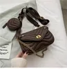 Lyxiga axelväskor högkvalitativa messenger väska mode läder cross body designer flip chain väskor handväskor avtagbar axelband damer handväska hbp
