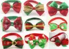 Dog Apparel 100pc/lot Christmas Holiday Dog Bow Ties Cute Neckties Collar Pet Puppy Cat Accessories Grooming Supplies P88the