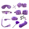 Jouets sexy pour adultes ensemble de 10 pièces de 5 mètres de corde de coton costume de flirt en cuir pour femme BDSM retenue d'entraînement