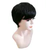 Short Bob Straight Human Wigs With Bangs Brazilian Virgin Hair Pixie Cut Wig Natural machine made Wigs For Black Women6110217
