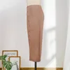 Faldas faldas en la cintura alta del botón de cadera decoración delgada delgado de la oficina versátil de la oficina del verano de la oficina del verano 2022