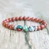 Pulseras con abalorios, pulsera de piedra Natural de 8mm, cuarzos, arenisca dorada, colorida para mujeres y hombres, joyería de meditación curativa Reiki, regalo