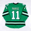 NIVIP North Dakota Fighting Sioux College Jerseys Hockey 7 TJ Oshie 9 Jonathan Toews 11 Zach Parise Blanco Green White University Retro -gestikte