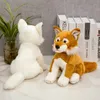 28cm Japanese Spitz Fox Dog Plush Toy Kids Baby Children Accompany Simulation Animal Doll Lovely Birthday Christmas Gift LA334