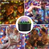 LED -effekt Stage Light 3 i 1 Disco Party Lights Bluetooth Högtalare 9 Färger Ljudaktiverad strobe nattlampa för sovrum KTV Birthday Present Kid Night Light