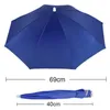 Bérets Portable Pluie Parapluie Chapeau Armée Vert Pliable En Plein Air Pesca Pare-Soleil Imperméable Camping Pêche Chapeaux Cap Plage Tête ChapeauxBérets