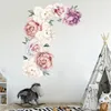 Wandaufkleber, Pfingstrosen-Blumen-Kombinationsaufkleber, TV-Hintergrund, Wohnzimmer, Schlafzimmer, Dekor, Geschenk, PVC, hochwertige Wandaufkleber