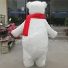 Costumes de mascotte d'ours polaire, tenue de personnage de dessin animé de haute qualité, costume de fête à thème d'halloween en plein air, robe unisexe pour adultes