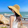Cappelli a tesa larga Mesh Knit Women Sun Protezione solare anti-UV Cappellini da spiaggia Pieghevole Outdoor Travel Summer Big Bucket Hat AccessoriWide Wend22