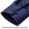 Anti-Wrinkle No-Ironing Elasticity Slim Fit Men Dress Casual Long Sleeved Shirt White Black Blue Red Male Social Formal Shirts 220322