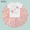 Girl039s Dresses Am 1st 2nd Today Baby Summer Short Sleeve Born Tutu Dress Girls Wreath Tulle Outfits Jumpsuit Birthday Gift 18209397