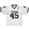 Na85 Top Quality 1 # 45 Boobie Miles Permian Panther Jersey Tous cousus Friday Night Lights Film Maillots Noir Blanc maillots de football