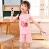 Pyjamas pour enfants Ensemble de vêtements d'été pour garçons filles gilet hauts pantalons courts shorts vêtements de nuit dessin animé Totoro coton pyjamas pour enfants 220714