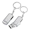 Neue USB 2.0 Metall Schlüsselanhänger USB-Stick 32 GB 64 GB 128 GB Pen Drive 8 GB 16 GB Pendrive Roation Design USB Memory Stick