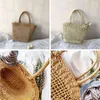 Fashion Women Summer Straw Large Tote Bag Hollow Out Beach Shoulder Bag Handbag Storage Basket G220607