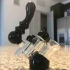 Heady Stock Black Glass Bubbler Smoking Pipe Water Bong Accessories 6.5 inches