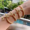 10 stks Leuke Stijl Ballon Hond Elastische Good Luck Ronde Kraal Vergulde Bedelarmband Voor Dames Mode-sieraden Geschenken