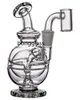 Huvudt tjockt glas Bong Hookahs Fab Egg Water Pipe Skull Beaker Dab Rig Water Bongs Ball Recycler Glass Matrix