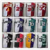 Erkek basketbol bölünmüş iki renk forma satışı Michael allen Iverson Bird Hakeem Olajuwon Tracy McGrady Vince Carter Tüm St Formaları