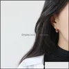 Hoop Hie Earrings Jewelry Sier/Rose Gold Plated Beads For Women New Trend 100% 925 Sterling Sier Lady Fine Yme399 Drop Delivery 2021 Htsax