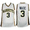 Nikivip Dwyane Wade #3 Marquette Golden Eagles College White Retro Basketball Jersey Men Custom Custom Dowolne Nazwa Koszulki