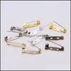 Pins Brooches Jewelry Brooch Clip Base Pins 50Pcs/Lot 25 30 35Mm Safety Pin Settings Blank For Diy Making Supplie Accessories Christmas Dro