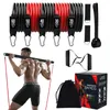 Kit de barra de pilates portátil com faixas de resistência fitness vara casa ginásio musculação faixas elásticas treino barra equipamentos de fitness 220618