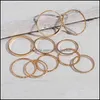 Band Rings Jewelry 10 Pcs/Set Fashion Simple Design Anillos Vintage Gold Sier Color Joint Sets For Women Korean Version Drop Delivery 2021 1