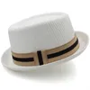 Szerokie brzeg kapelusze mężczyźni kobiety klasyczne słomka wieprzowina fedora sunhats trilby caps letnia boater plaż