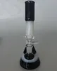 narguilés barboteur borosilicate recycleur verre Bong plate-forme pétrolière noir et blanc machine à bulles bong 8,2 pouces de hauteur