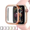 Алмазная часовая обложка Luxury Bling Crystal Cover для Apple Watch Case для Iwatch Series 7 65 4 3 2 1 Корпус 42 мм 38 мм 41 мм 45 -мм полоса