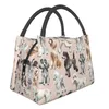 Custom Poodle Face Bag Women Cooler Warm Insulated Lunch Boxes for Work Pinic or Travel 220711