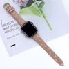 Ladies Flash Elmas Deri Kayış Apple Watch 45mm 41mm 44mm 42mm 40mm 38mm Bantlar Bilezik Iwatch Serise 7 SE 6 5 4 İzleme Banka Bağlantı Aksesuarları