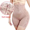 Slimming Body Shaper Firm Tummy Control Briefs With Zipper Waist Trainer Corset Belts Belly Belt Sexy Butt Lifter Shapewear L220802