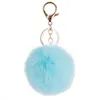 8см Pompom Charms CoolChain Rings Bag Car Keyring Holder Gold Key Chains Pombon