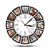 Väggklockor Skapa din egen anpassade 12 POS Collage Instagram Hem Klocka Personlig Familj Tryckt Klocka