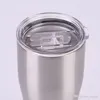 US Warehouse 20oz/30oz Curved Stainless Steel Tumbler Insulation cup Travel Vehicle Beer Mug coffee milk Bottle with lids for beer