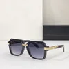 Vintage Sonnenbrille 8043 Schwarzes Goldgrau -Gradient Pop Rauch Männer Schatten Sonnenbrille UV400 Schutz Brille Top -Qualität mit Box