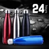 FSILE350/500/750/1000ml Double-wall Creative A free Water Bottle Stainless Steel Beer Tea Coffee Portable Sport Vacuum thermos 220418