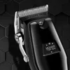 Kemei KM Top63 Hair Clipper خفيفة الوزن الكربون الفولاذ القابل للتعديل LED LCD DIGHT DIGHT DIGHT USB trimmers5653901