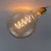 1PCS 40W 220V Lampy Edison Filament Cebon Clear Glass's żarówka E27 G125 dla świateł ozdobionej w domu ciepłe białe H220428