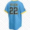 Milwaukee 22 Christian Yelich Baseball-Trikot Brew Corbin Burnes Willy Adames Rowdy Tellez Luis Urias Trikots Owen Miller Brandon Woodruff Tyrone Taylor Peterson