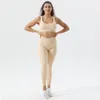 Nieuwe snel droge yoga -trainingspakken voor dames gym mouwloze vestsnekbeha en fitness jogging leggings sport 2 -delige shorts sets 209989