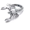 Brangle de manchette masculine en acier inoxydable grand grand motard bracelet scorpion chaîne de 8,26 pouces bijoux or / noir / argent