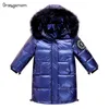 Jackets Boys Children Winter Girls Color Bright Style Duck Down Jacket Wind Proof With Hooded espessado para crianças quentes roupas J220718