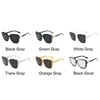 Óculos de sol Moda Cat Eye Women Women Retro Brand Designer Sun Glasses feminino 2022 Trendência Big Frame Vintage Black Mirror2376705