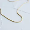 Chains Initial Snake Chain 316L Stainless Steel Thin Collar Korean Fashion Simple Choker Women Necklace For DIY Jewelry MakingChains