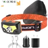 Neue Yunmai XM-L2 U3 Sensor LED Scheinwerfer Eingebaute Batterie USB Aufladbare Kopf Taschenlampe 10 W Für Nacht Camping Taschenlampe COB birne